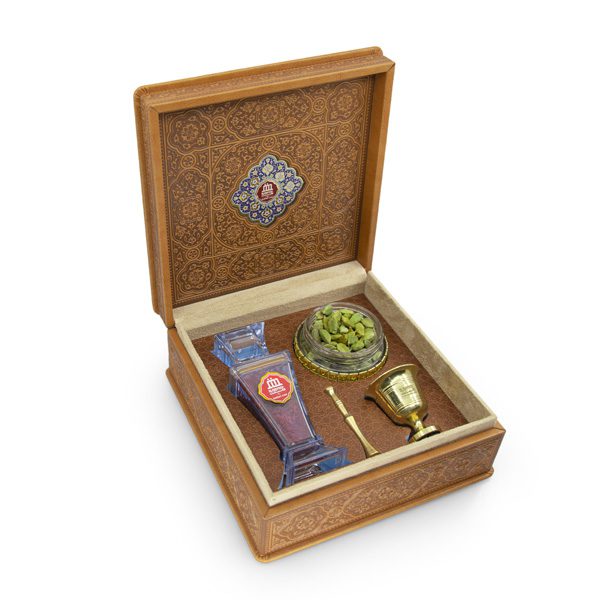 Saffron Premium Leather Gift Box -Front view