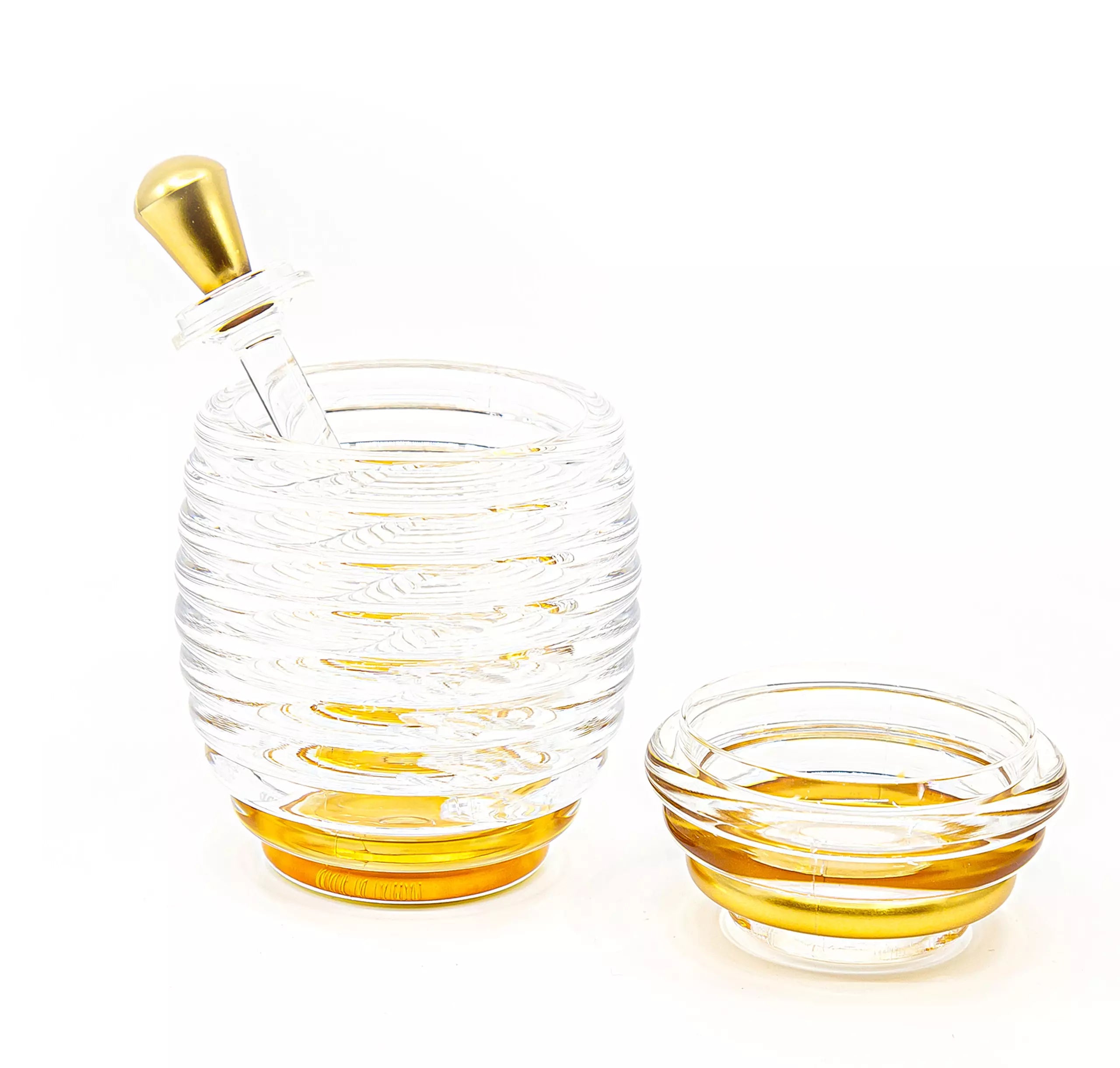 Honey Pot Acrylic Jar Gold