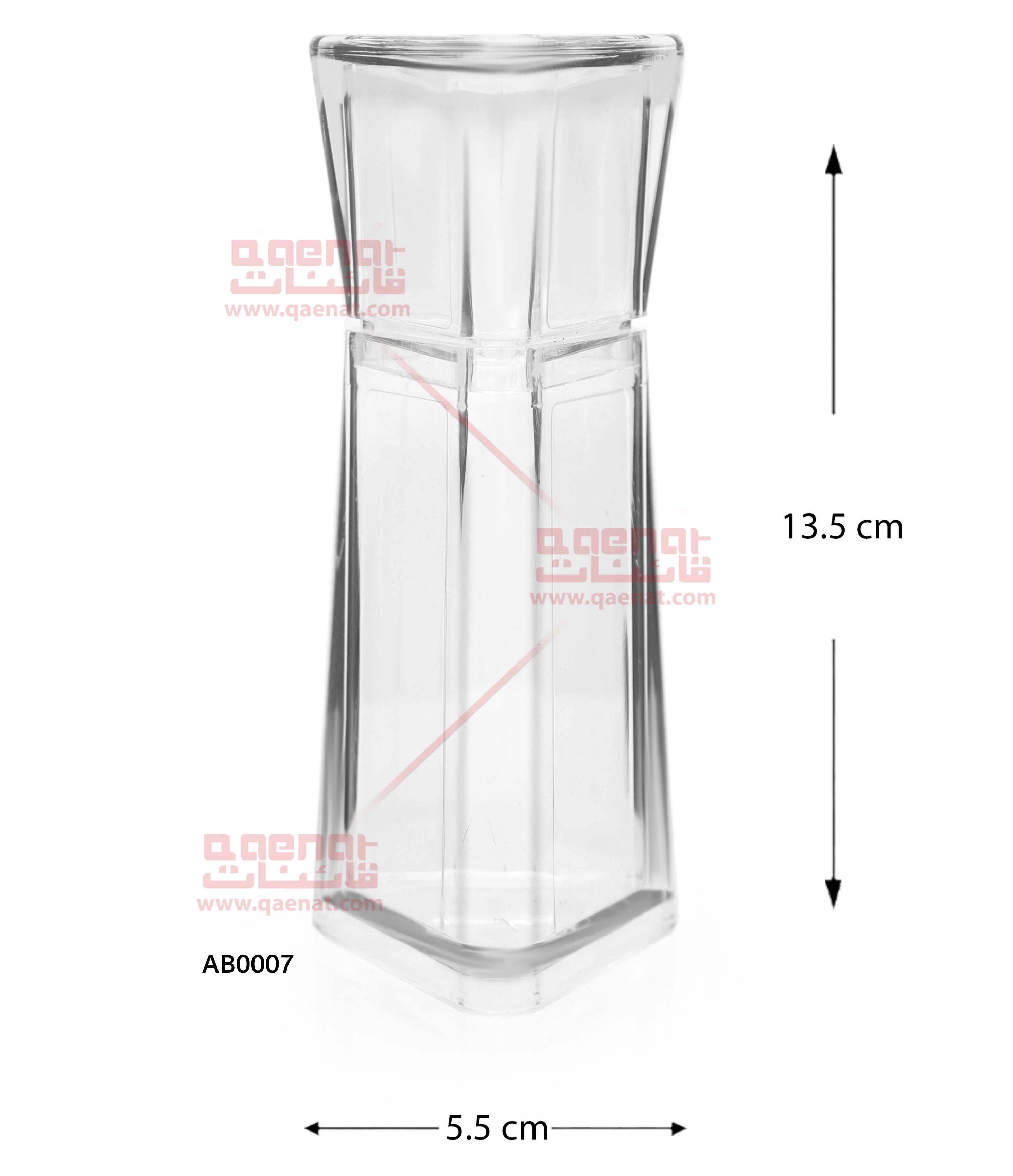 Acrylic jar Triangular Shaped