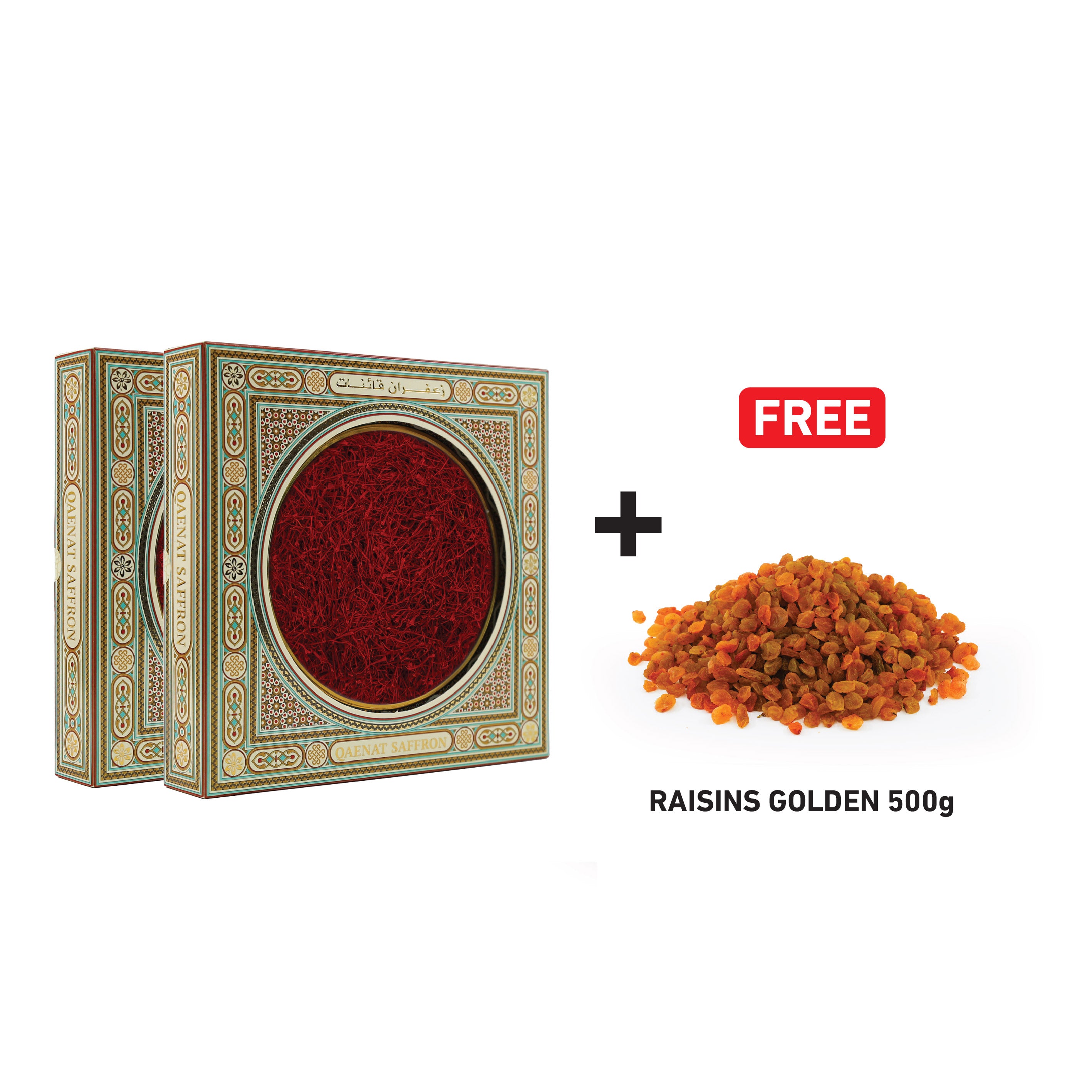 Saffron Super Negin (25g x 2 pcs) + FREE Golden Raisins 500g
