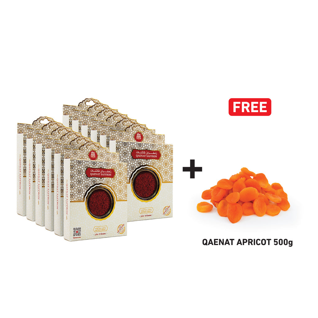 Royal Luxury Saffron Master Box (5 g x 12 pcs) + FREE Apricot 500g