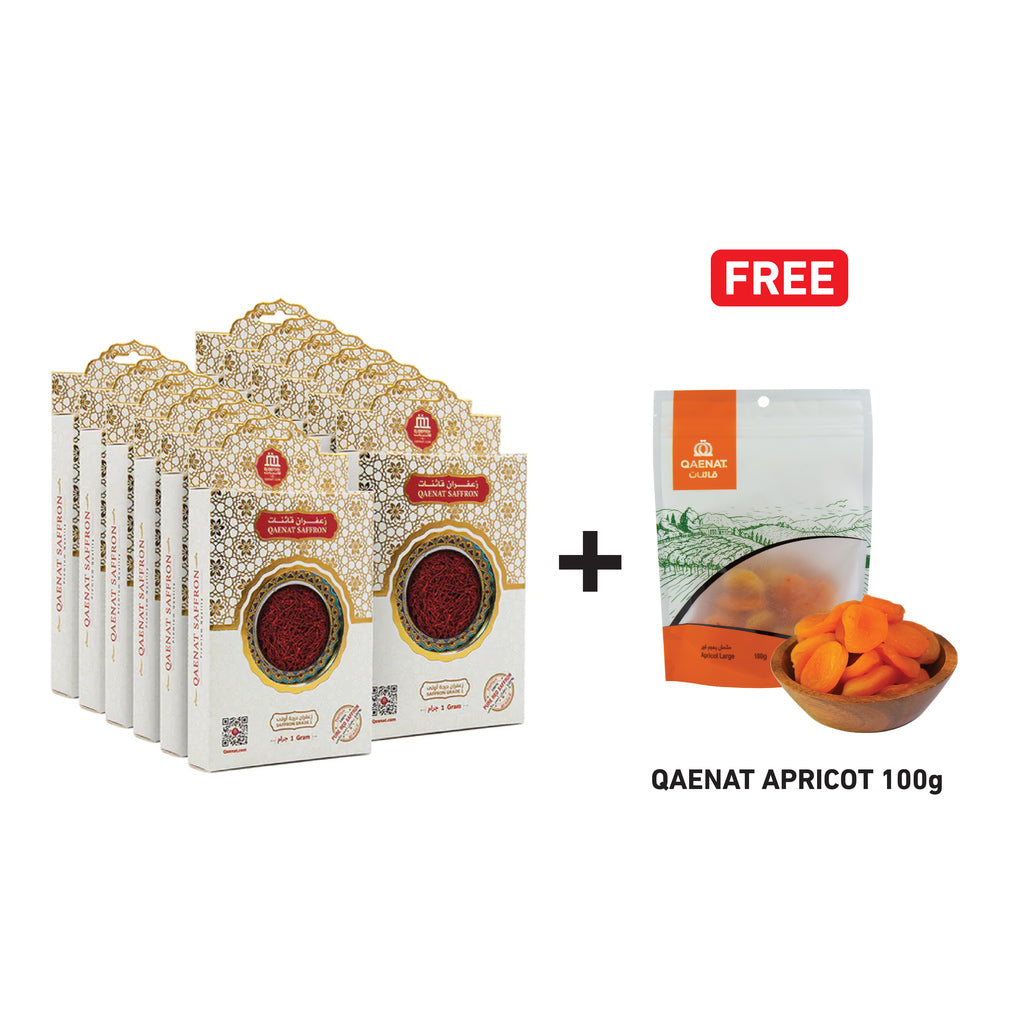 Royal Luxury Saffron (1 g x 12 pcs) + FREE Apricot 100 g