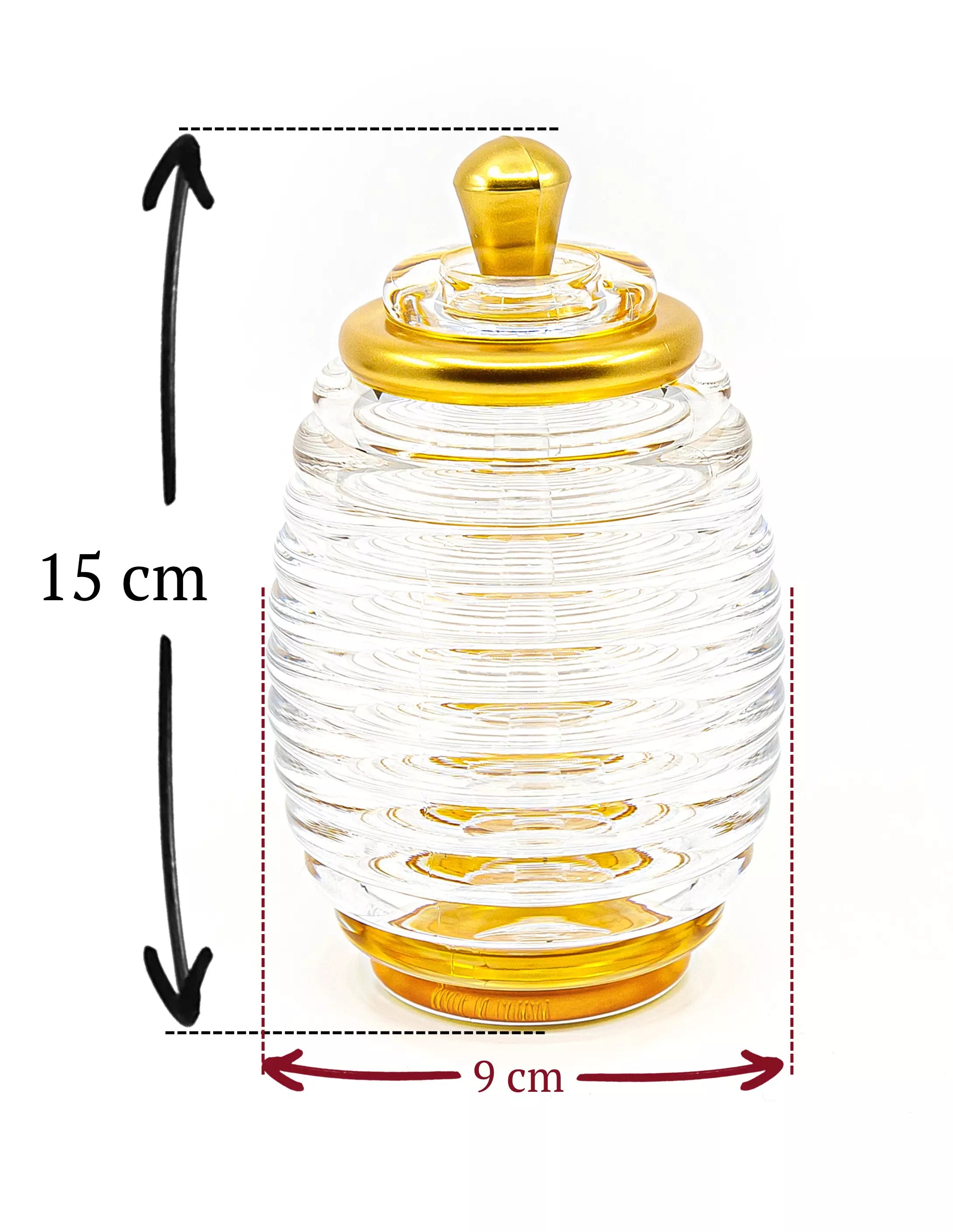 Honey Pot Acrylic Jar Gold